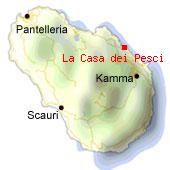 La Casa dei Pesci - Map of Pantelleria. 