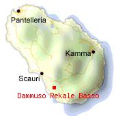 Dammuso Rekale Basso - Mappa di Pantelleria. 