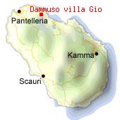 Dammuso Giò - Map of Pantelleria. 