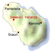 Dammusi Vacances - Carte de Pantelleria. 