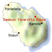Dammuso Favarotta Bassa. - Mappa di Pantelleria. 