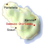 Dammuso Ghirlanda - Map of Pantelleria. 