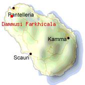 Vendesi Dammusi Farkhicala - Mappa di Pantelleria. 