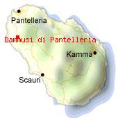 Dammusi di Pantelleria - Mappa di Pantelleria. 