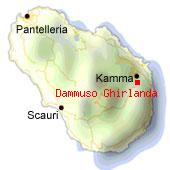 Dammuso Ghirlanda - Map of Pantelleria. 