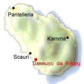 Dammuso Poppy - Map of Pantelleria. 