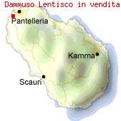 Dammuso Lentisco in vendita  - Mappa di Pantelleria. 