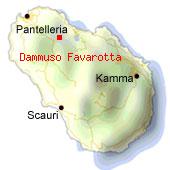 Dammuso Favarotta - Mappa di Pantelleria. 