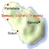 Dammusi Scirafi Tramonto - Mappa di Pantelleria. 