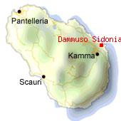 Dammuso Sidonia - Map of Pantelleria. 