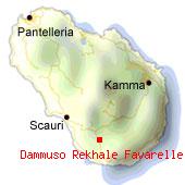 Dammuso Rekhale Favarelle - Mappa di Pantelleria. 